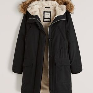 Faux Fur-Lined Military Parka